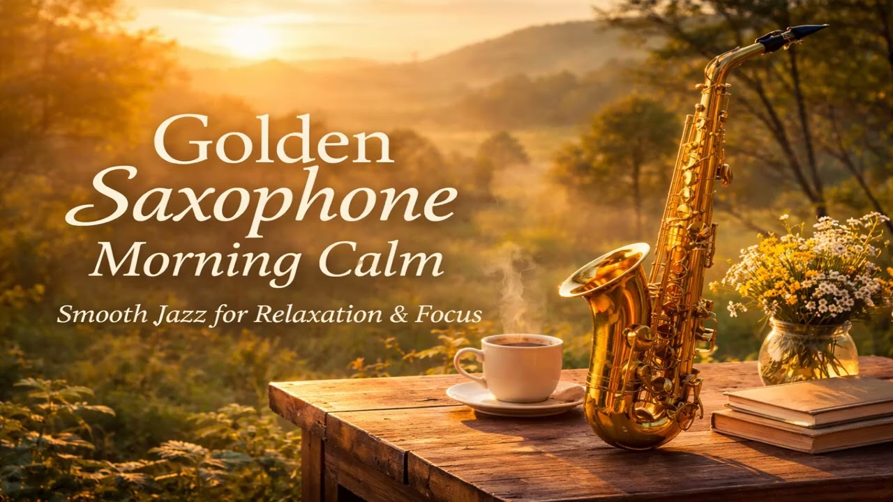Golden Saxophone Morning Calm ☀️ Smooth Jazz for Relaxation, Focus & Peaceful Mood