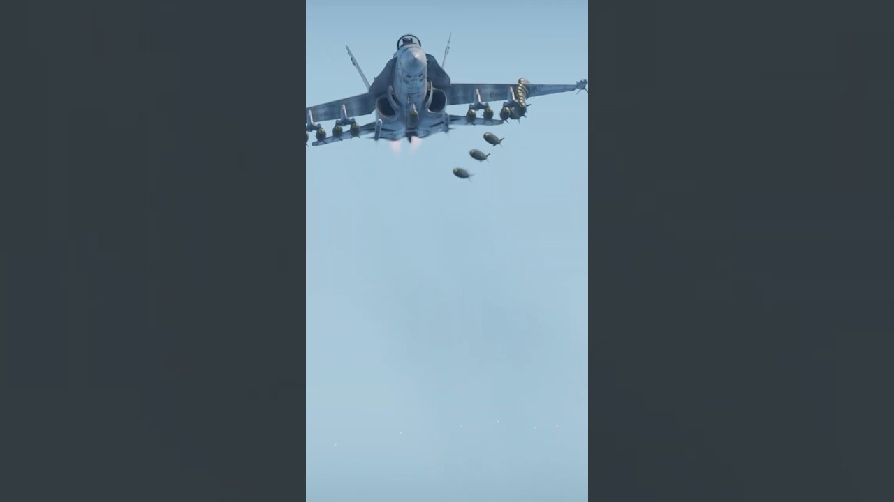 FA 18 executes precision strike on armored target
