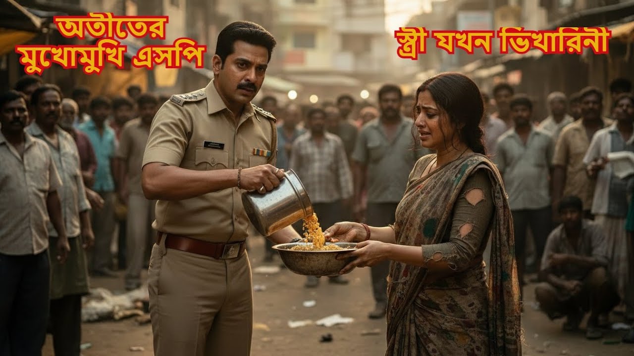 ভিক্ষার লাইনে নিজের স্ত্রীকে দেখে যা করলেন এসপি সাহেব #bengalistory  #humanity  #policeofficer
