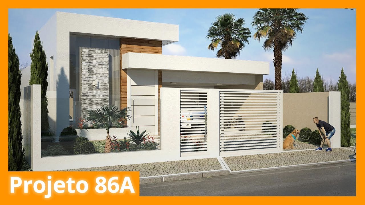 Planta de casa com 3 quartos - 86A