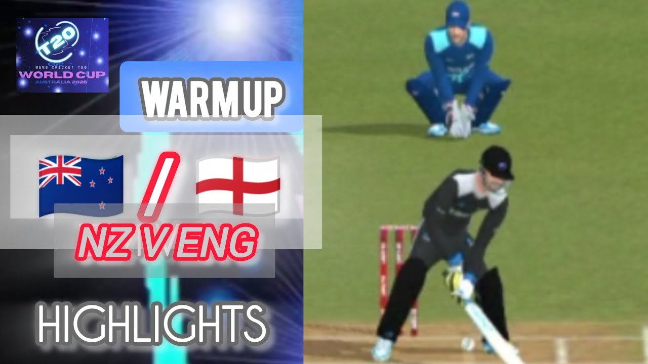 New zealand vs England [Cgc s men's cricket t20 world cup warm up 2026 Australia] hindi hits 