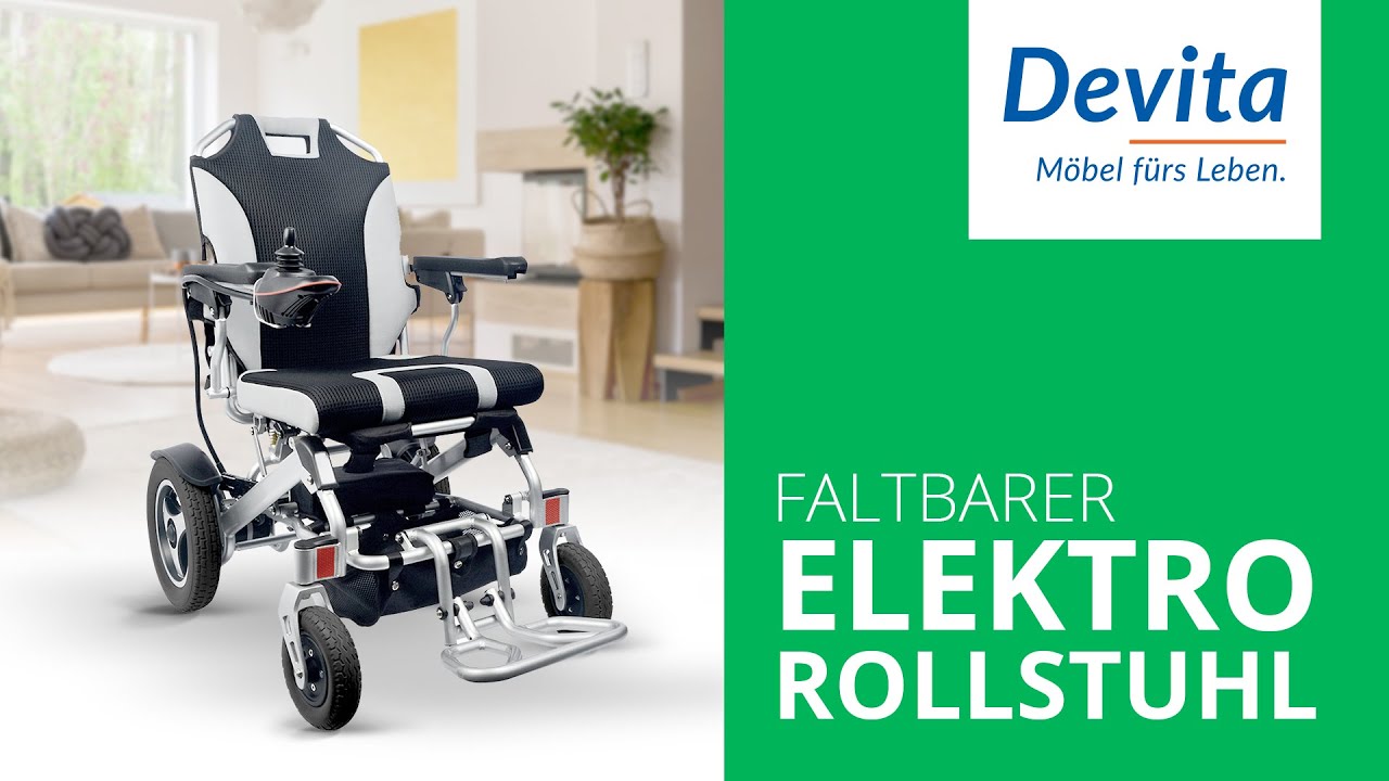 Faltbarer Elektrorollstuhl für Innen und Außen