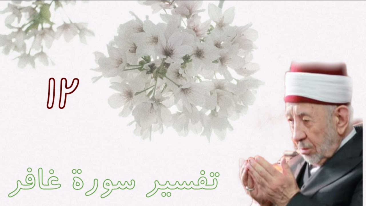 تفسير وتدبر سورة غافر(من عمل سيئة فلا يجزى إلا مثلها ........) للشيخ البوطي رحمه الله
