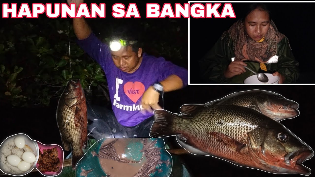 HAPUNAN SA BANGKA🚣NILAGANG ITLOG+ADOBONG BABOY/ NAKAHULI NG LANGISI AT MALAKING AHAS NAKAWALA