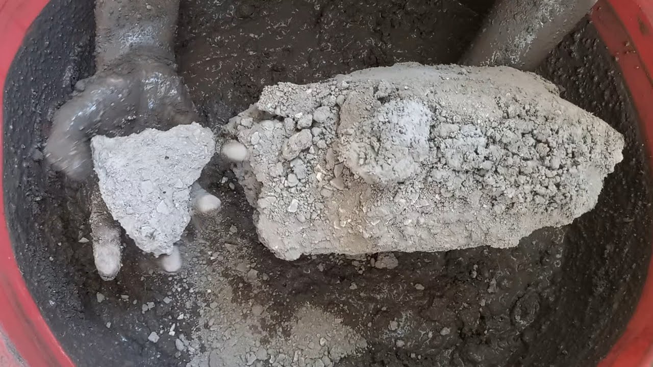 ASMR smokey dusty chunks crumbling in water | super satisfying asmr | cement asmr