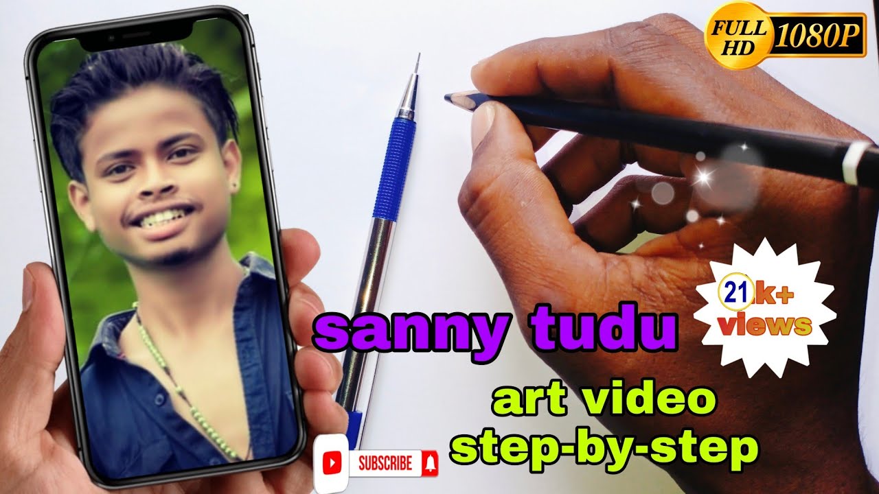 Sonny tudu Santali point of songs , pencil drawing by Santali artist bro.