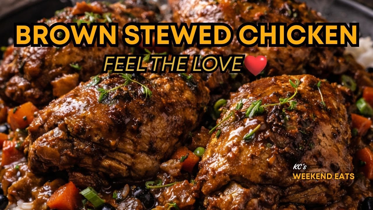 Brown Stewed Chicken & Rice | Weekend Eats Cooking Live