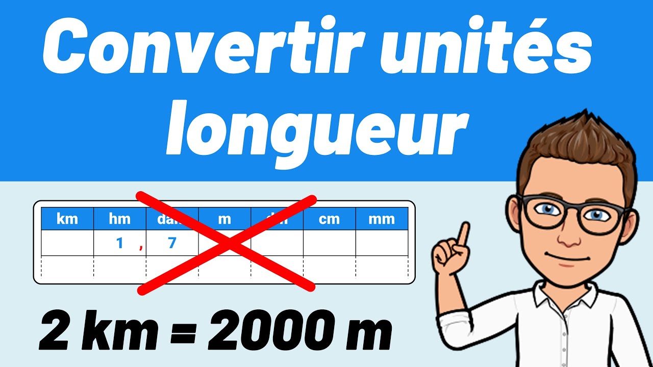 Convertir des unités de longueur ? 💪 Facile ! ✅ Sans tableau de conversion : km, m, cm, mm, ...