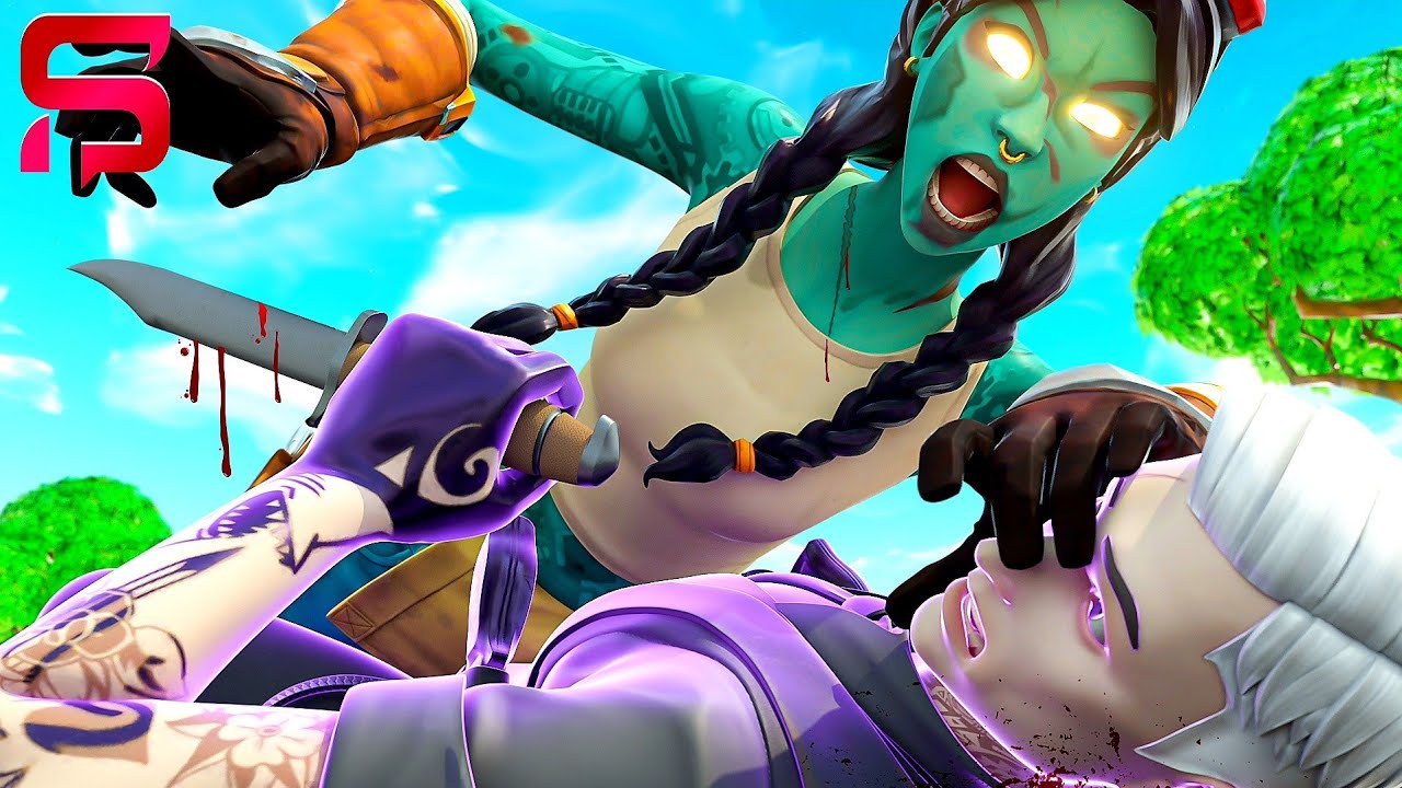 BROTHER vs SISTER - SHADOW MIDAS FIGHTS his ZOMBIE SISTER....... ( Fortnite )