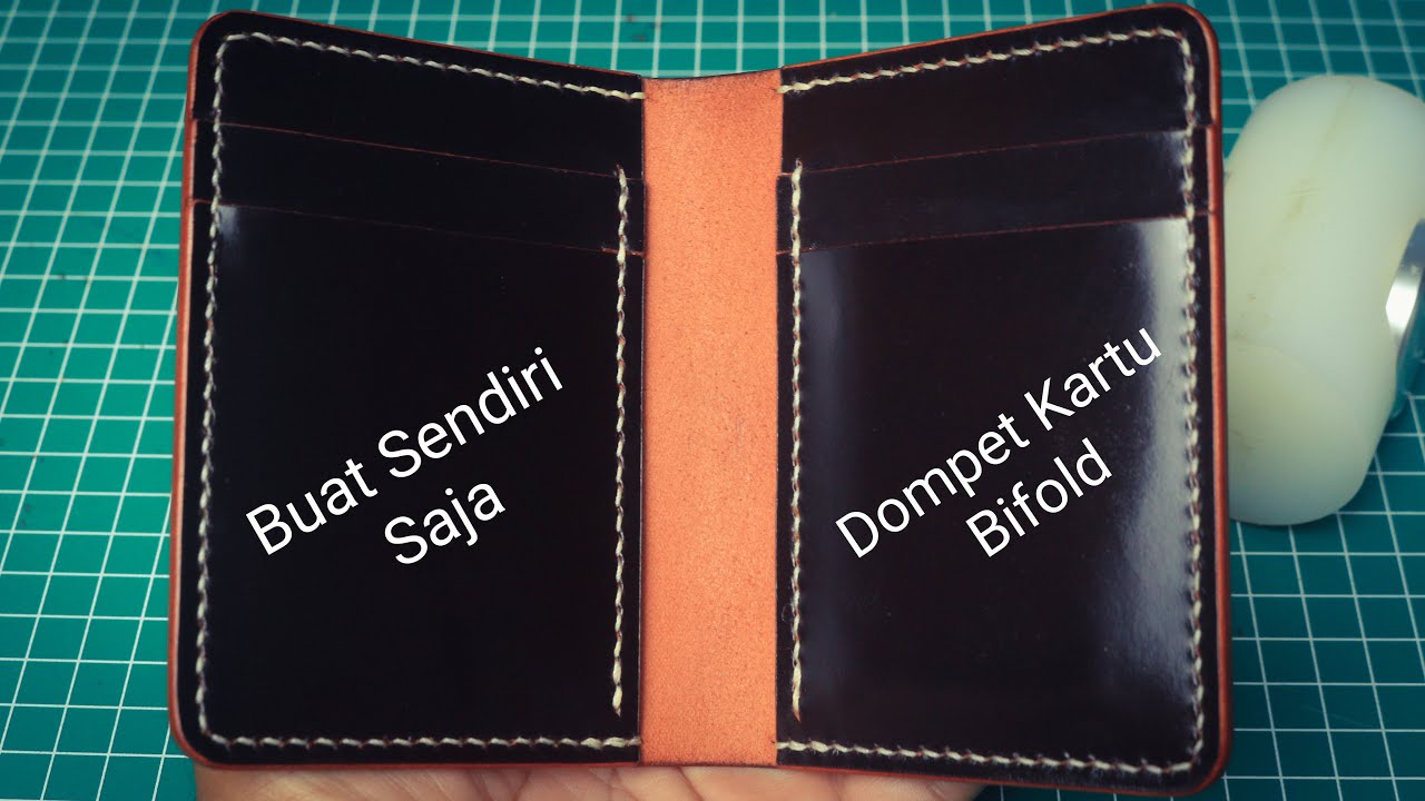 Membuat Dompet Kartu Bifold dari Kulit Handmade| Leather Craft#8