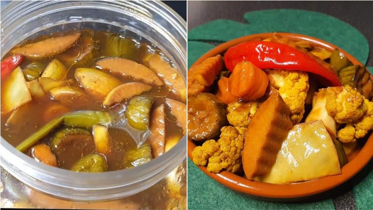 طرشي مشكل و مدبس وسريع😋طعم روووعه طرشي عراقي حامض حلو بأسهل طريقه