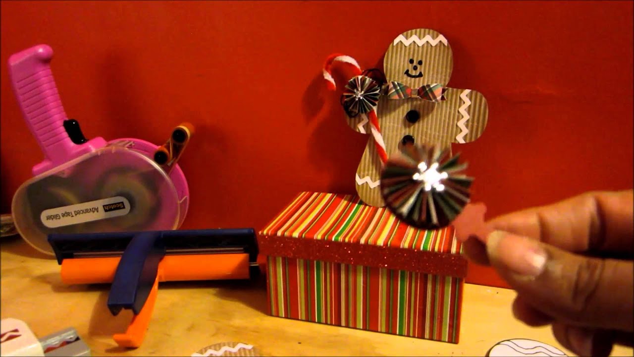 How To Make A Paper Gingerbread Man Embellishment (NO DIES REQUIRED)