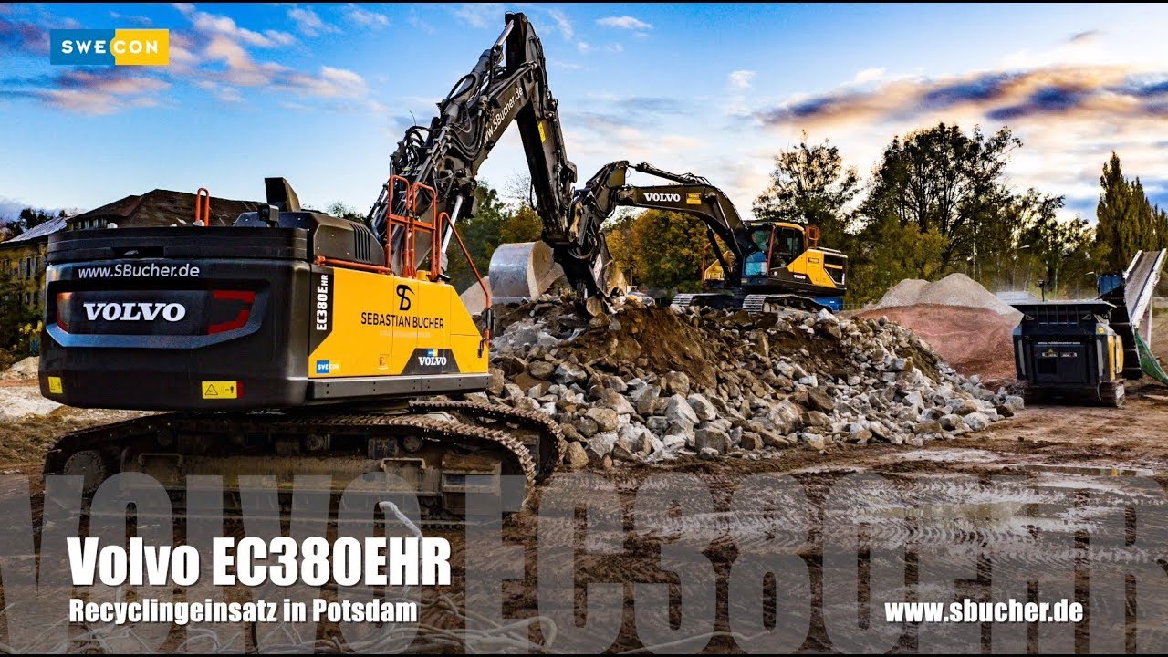 Volvo EC380EHR... Recyclingeinsatz mit Tiefbauausr&uuml;stung bei www.SBucher.de