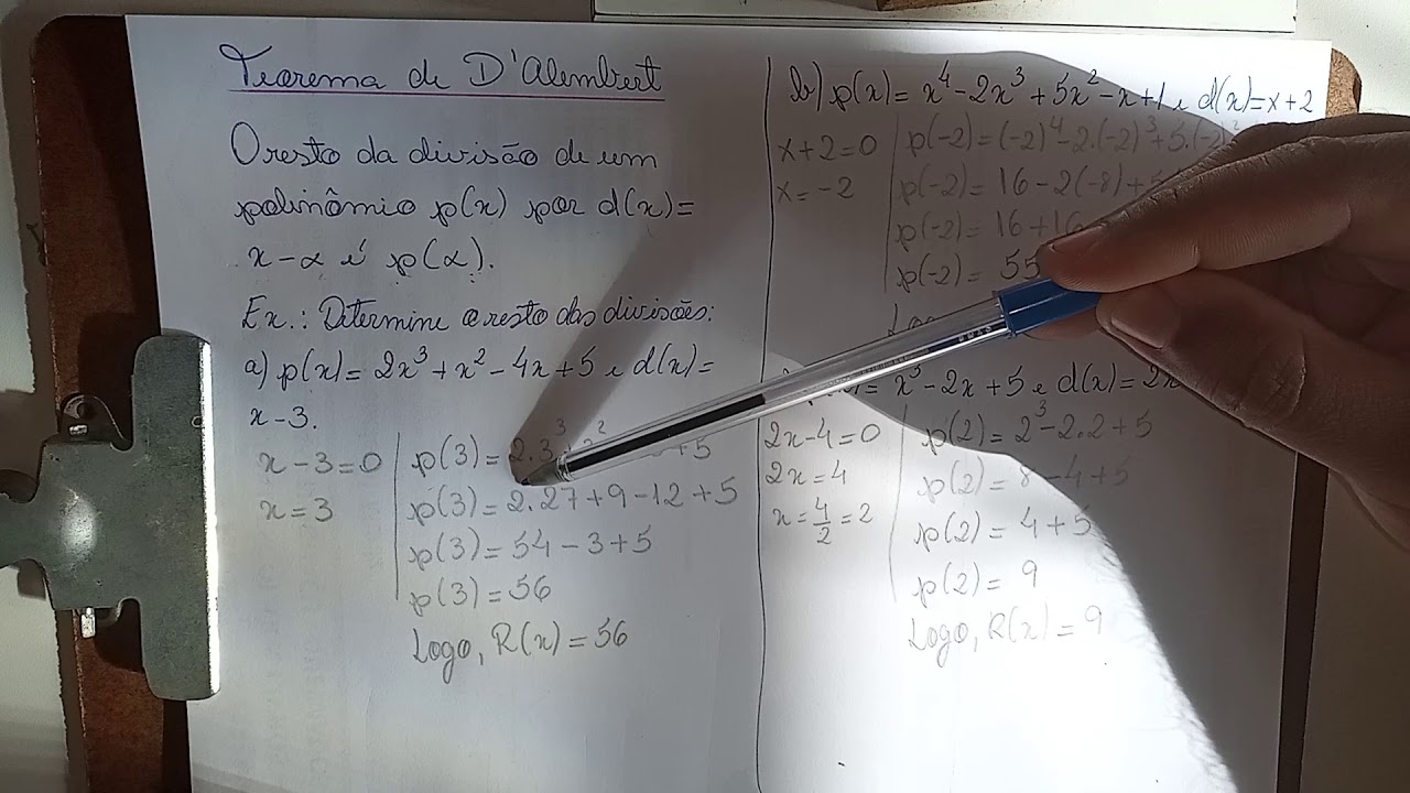 Polinômios: Teorema de D' Alembert