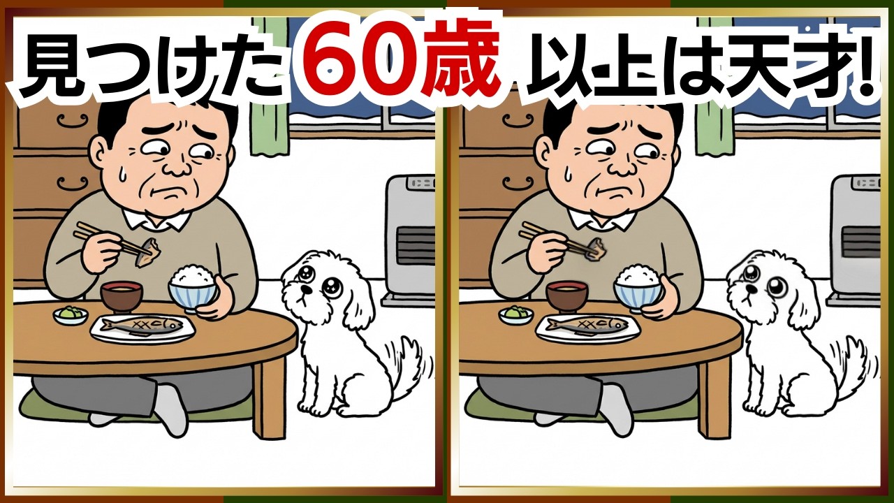 【脳活間違い探し】楽しく認知症予防ができる脳トレで気分もスッキリ｜60代・70代向け