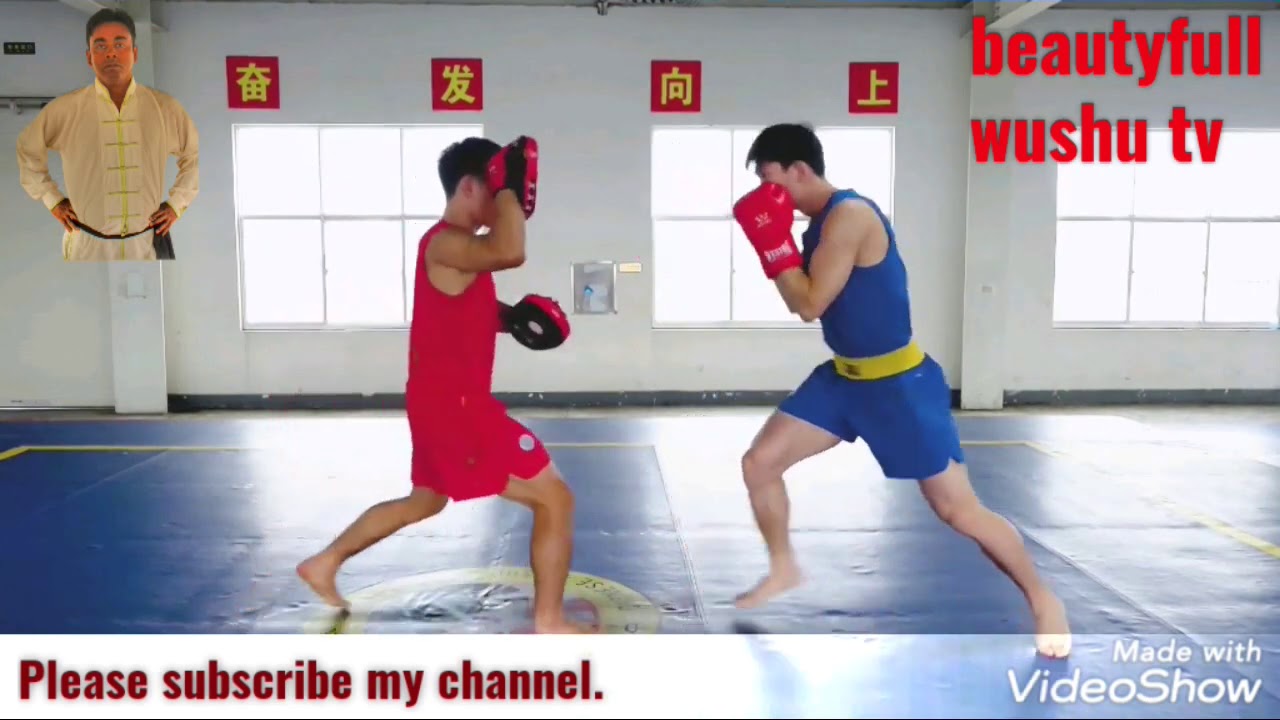 International wushu sanda training.