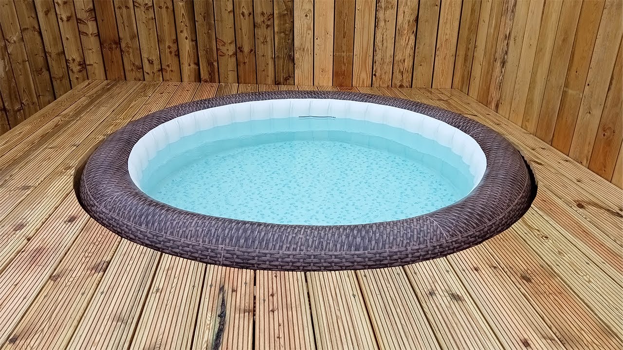 Inflatable Spa Deck Surrounds and Concrete Spa