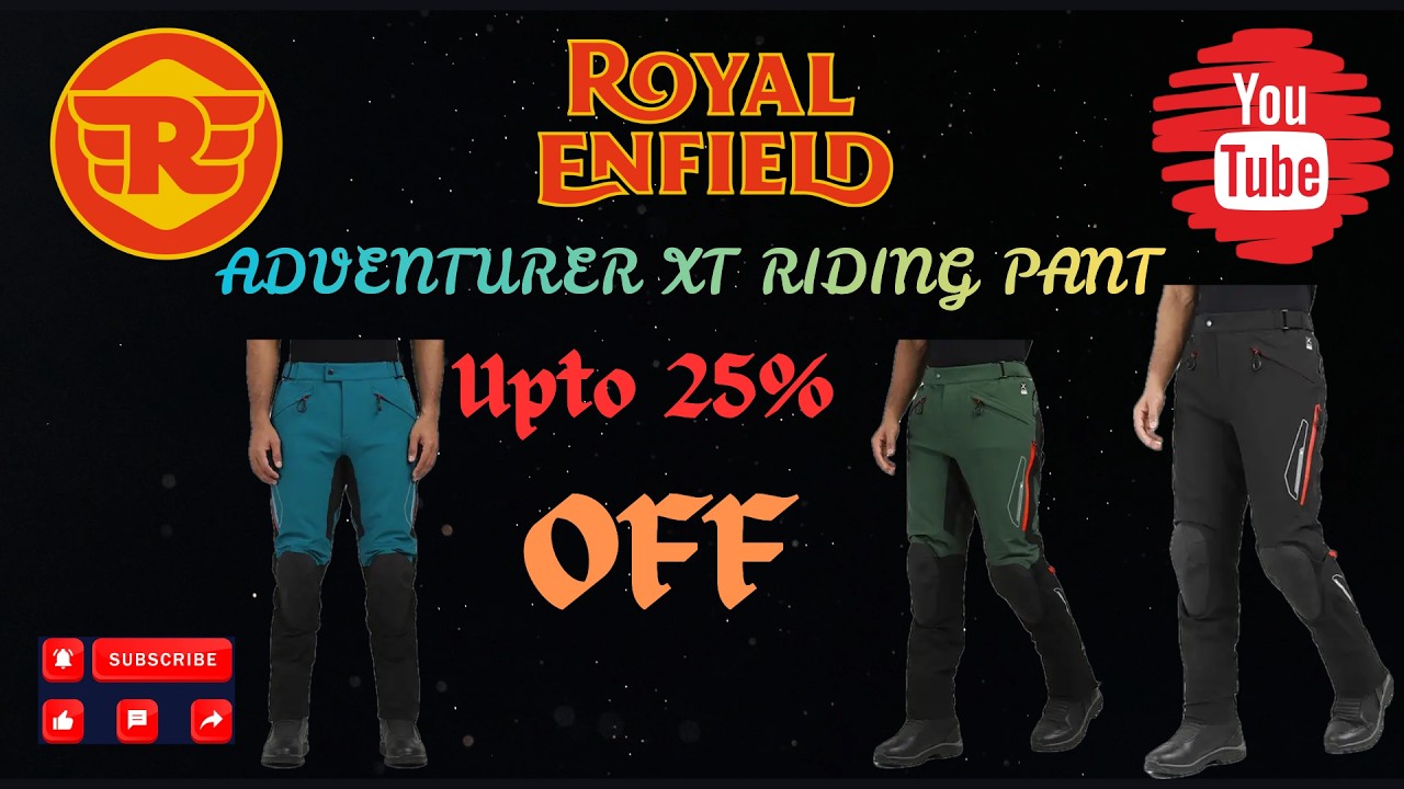 ROYEL ENFILD ADVENTURER XT RIDING PANT (BLACK) #video #royalenfield