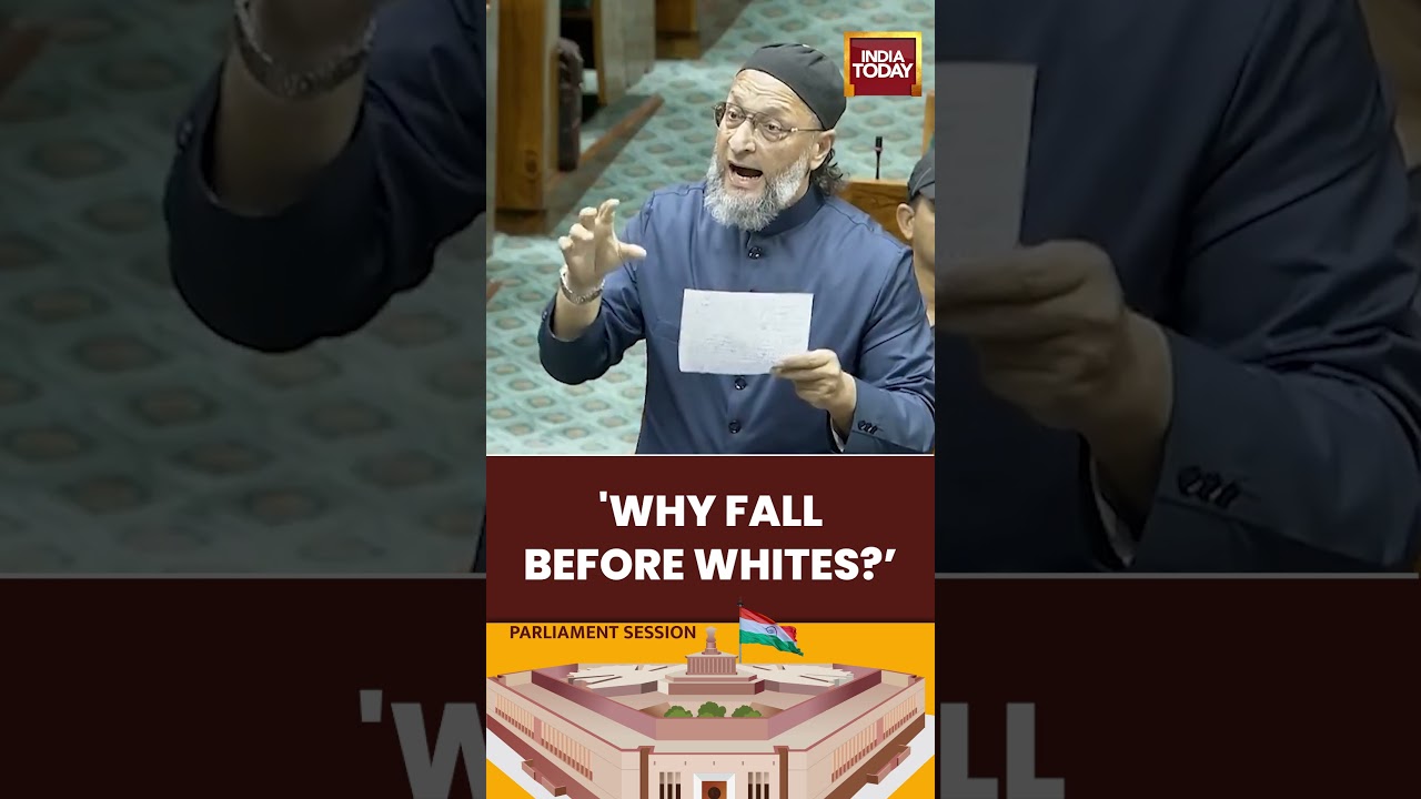 Asaduddin Owaisi Questions &lsquo;Why Fall Before White Person?&rsquo; in Parliament | #asaduddinowaisi #trump
