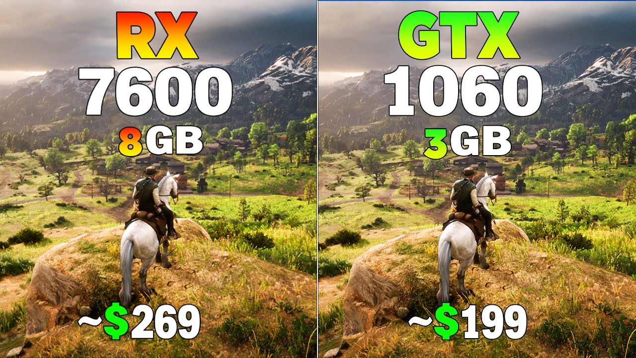 RX 7600 vs GTX 1060 - Test in 8 Games