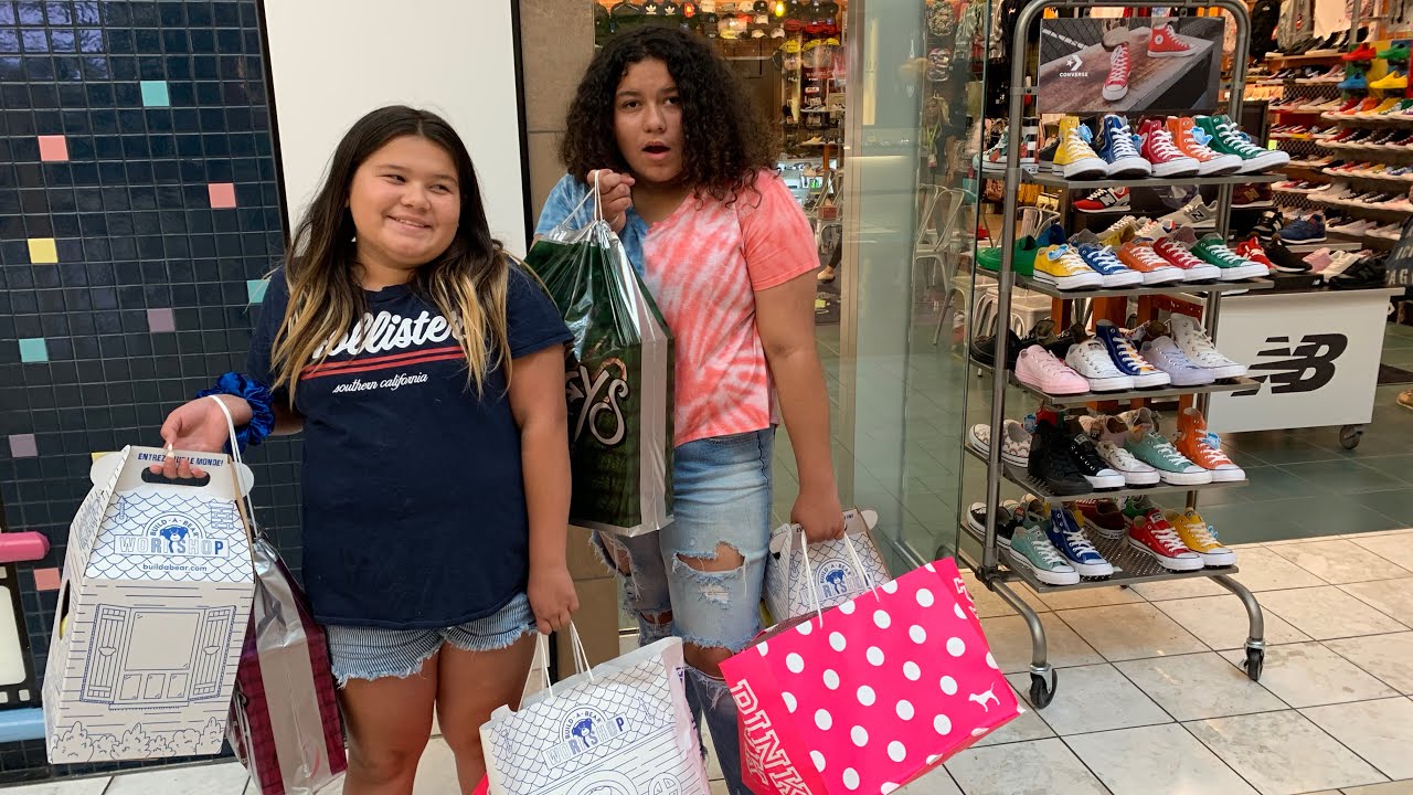 Back to School Shopping at the Mall - Shopping for Backpacks and Shoes