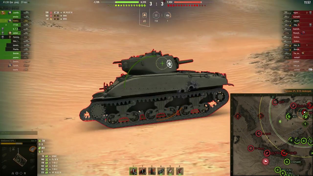 Strv 74 on sand - no commentary