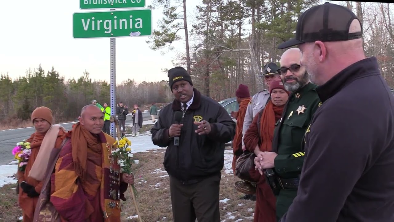 Buddhist Monks' Walk For Peace Leaves NC, Enters VA  Jan 28, 2026