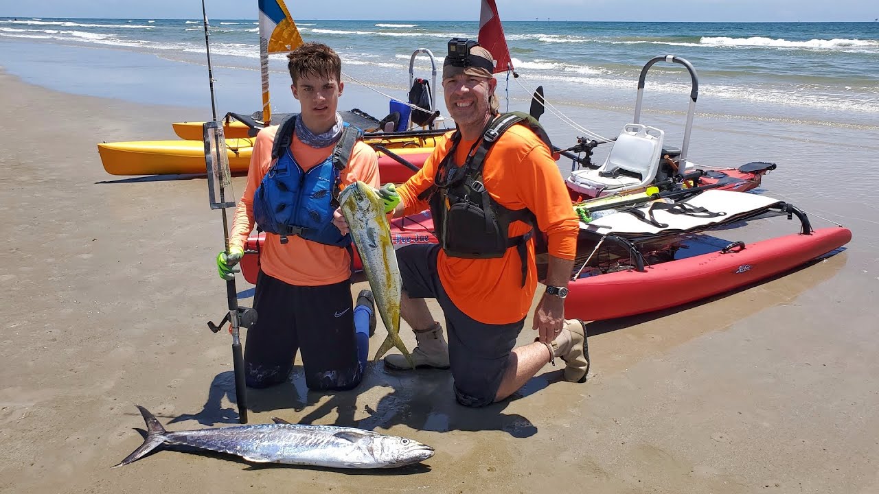 Father and Son Beyond the Breakers Fishing Trip in their Hobie Adventure Island Kayaks