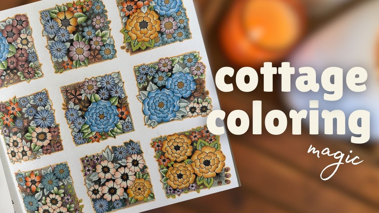 SILENT COLOR ALONG || Cottage Flowers (Johanna Basford's Worlds of Wonder)