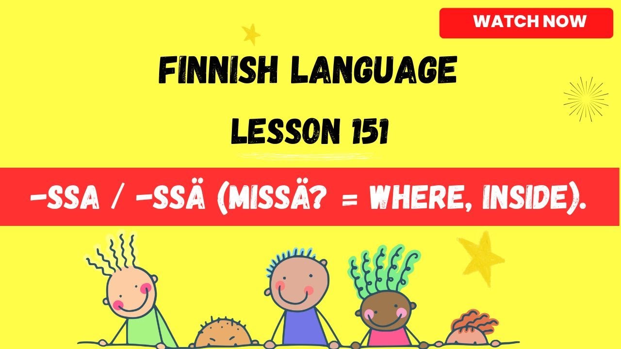 -ssa / -ssä (Missä? = where,1 |Finnish language lesson for beginners| Finnish language |2023|finnish