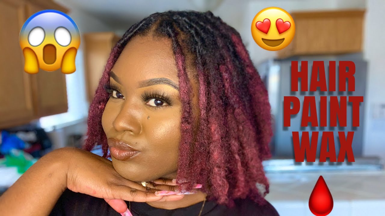 HAIR PAINT WAX ON LOCS !! MUST SEE (WITH RETWIST)