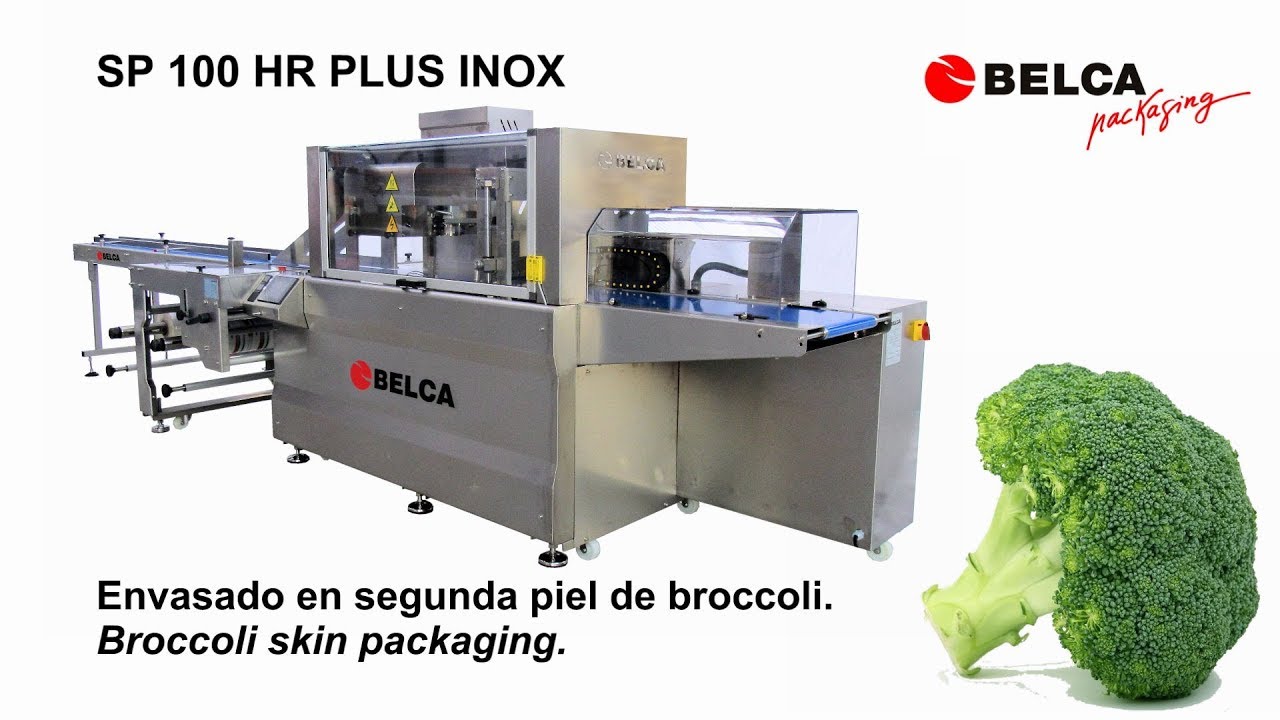 Segunda piel de brócoli con flow-pack SP 100 HR PLUS INOX y poliolefina BR03