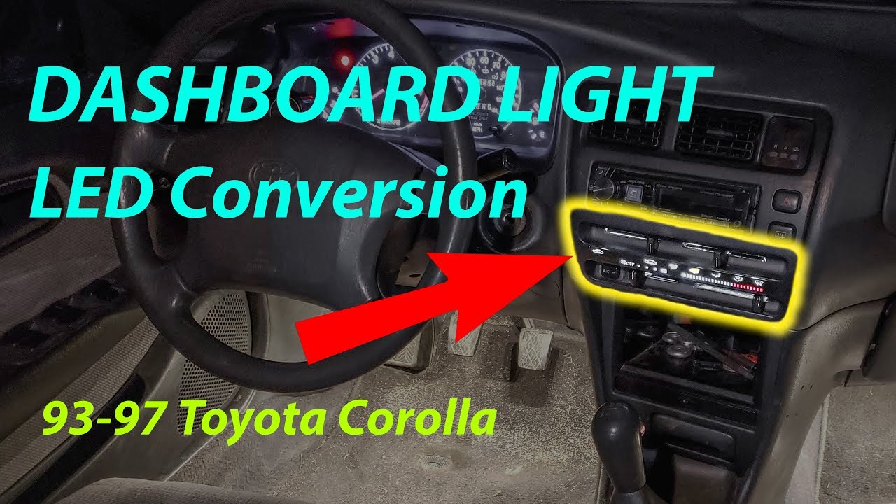 Замена подсветки приборной панели - Toyota Corolla 93-97 годов выпуска