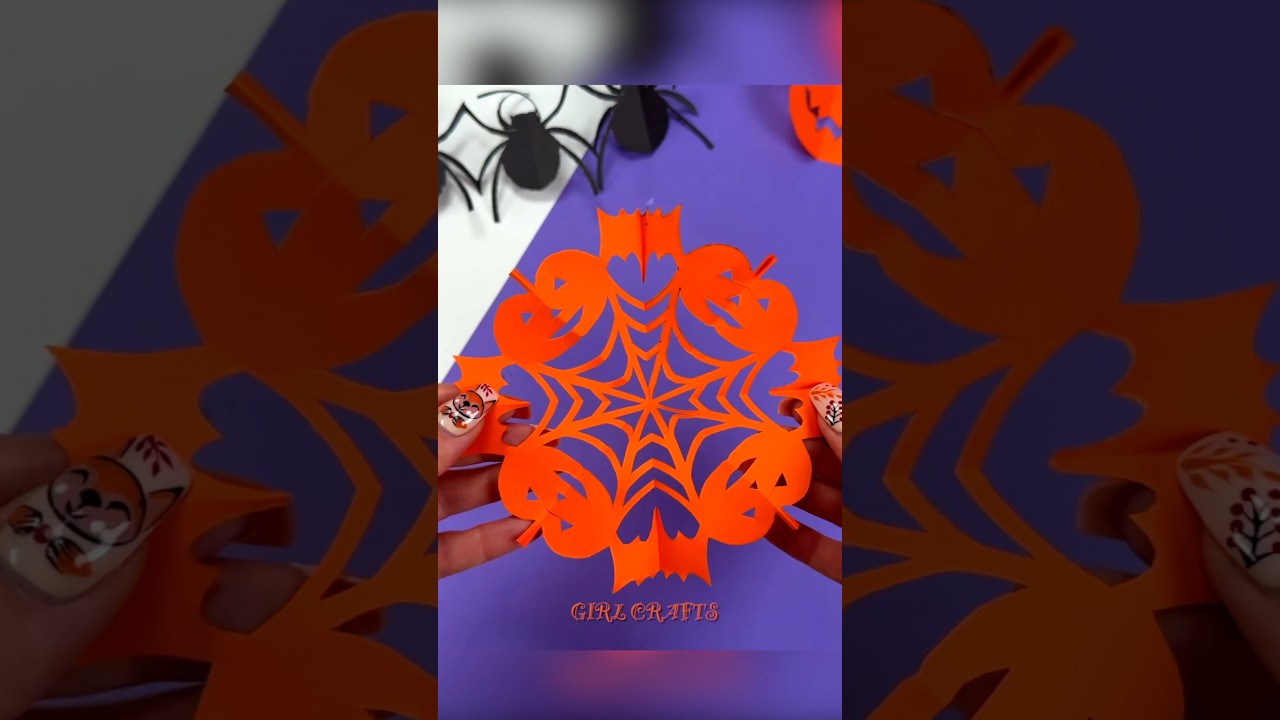 Halloween paper idea 🕷️🕸️🎃 #halloween #crafts