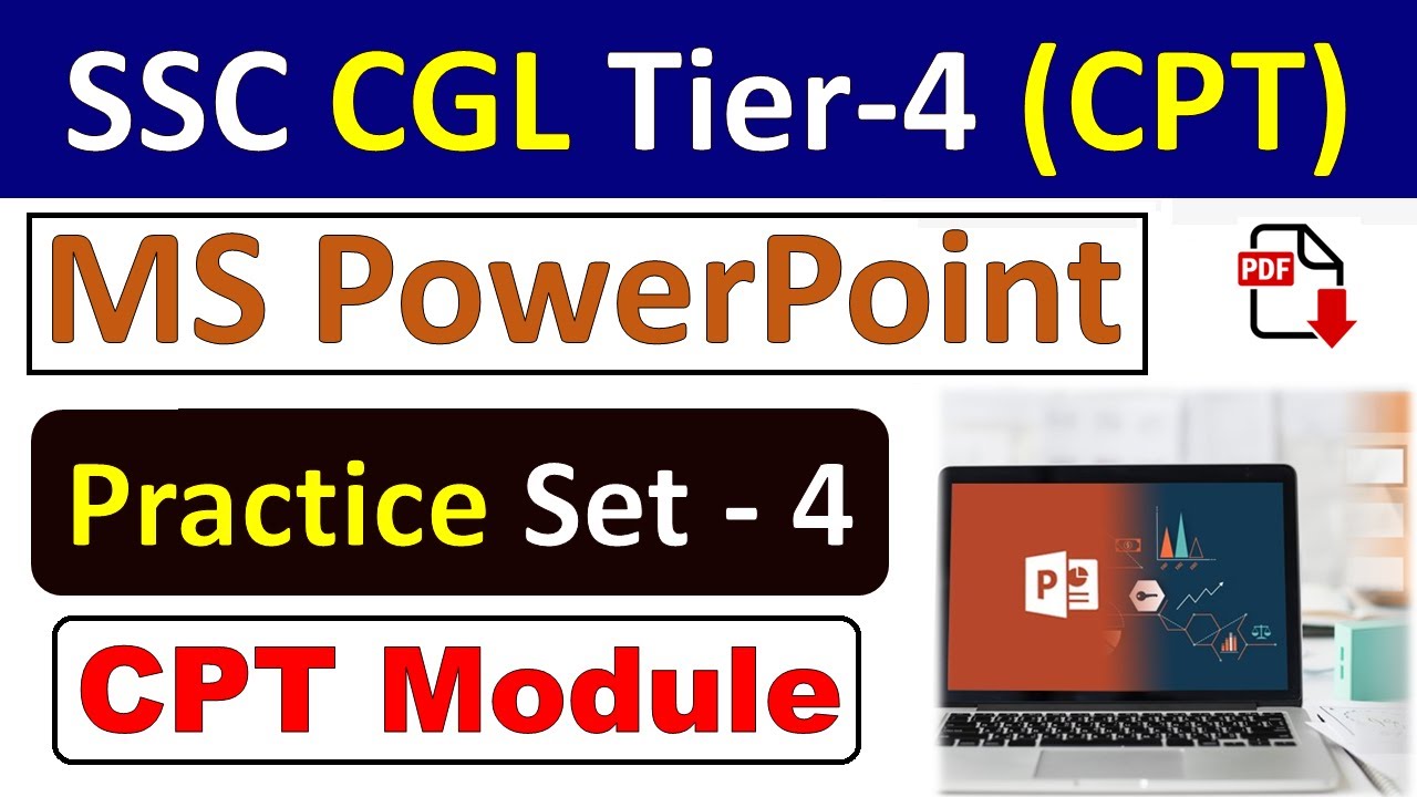 MS Powerpoint CPT Practice set- 4 | MS Powerpoint tutorial for  SSC CGL CPT | powerpoint tutorial