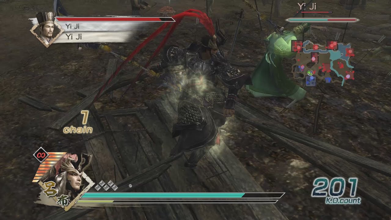 Dynasty Warriors 6 - Lu Bu Free Mode - Chaos Difficulty - Battle of Jing Province - Lu Bu's Forces