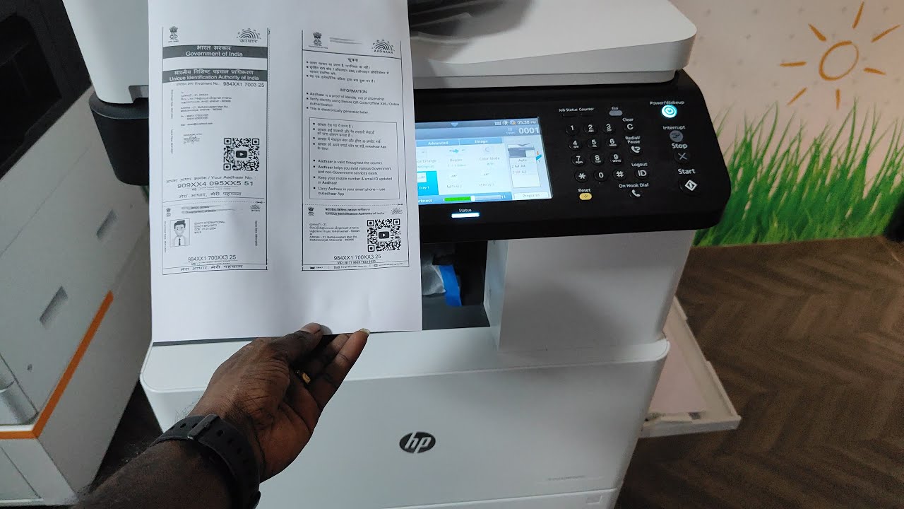 How to copy Aadhar Card in HP LaserJet MFP M72625dn , 72630 #hp #hplaserjet #aadharcard