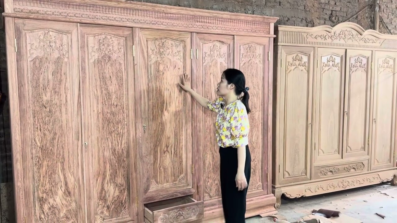 Tủ áo gỗ hương đá tủ áo gỗ gõ #dogolylen 99 #tuao
