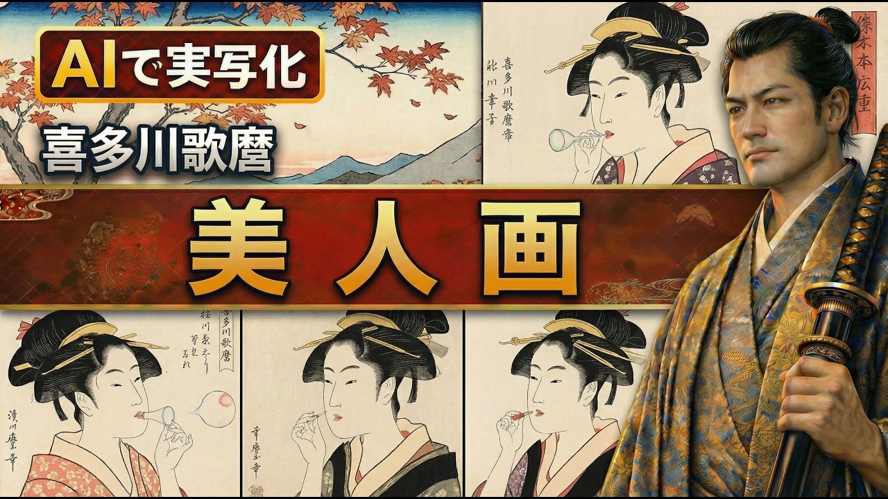 【AIで実写化】喜多川歌麿「美人画」