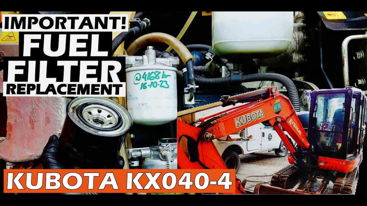 Замена топливного фильтра Kubota KX040-4 | Обеспечьте бесперебойную работу вашего мини-экскаватора!