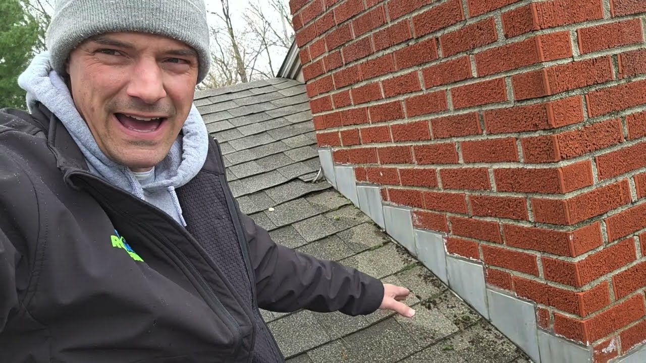 Roof leaking at chimney flashing