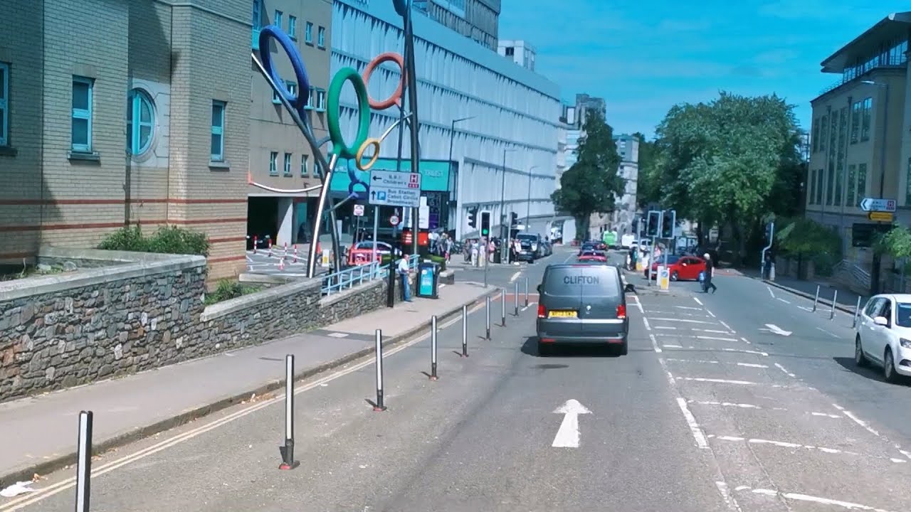 Driving in Bristol and Bath.  Somerset. West of England