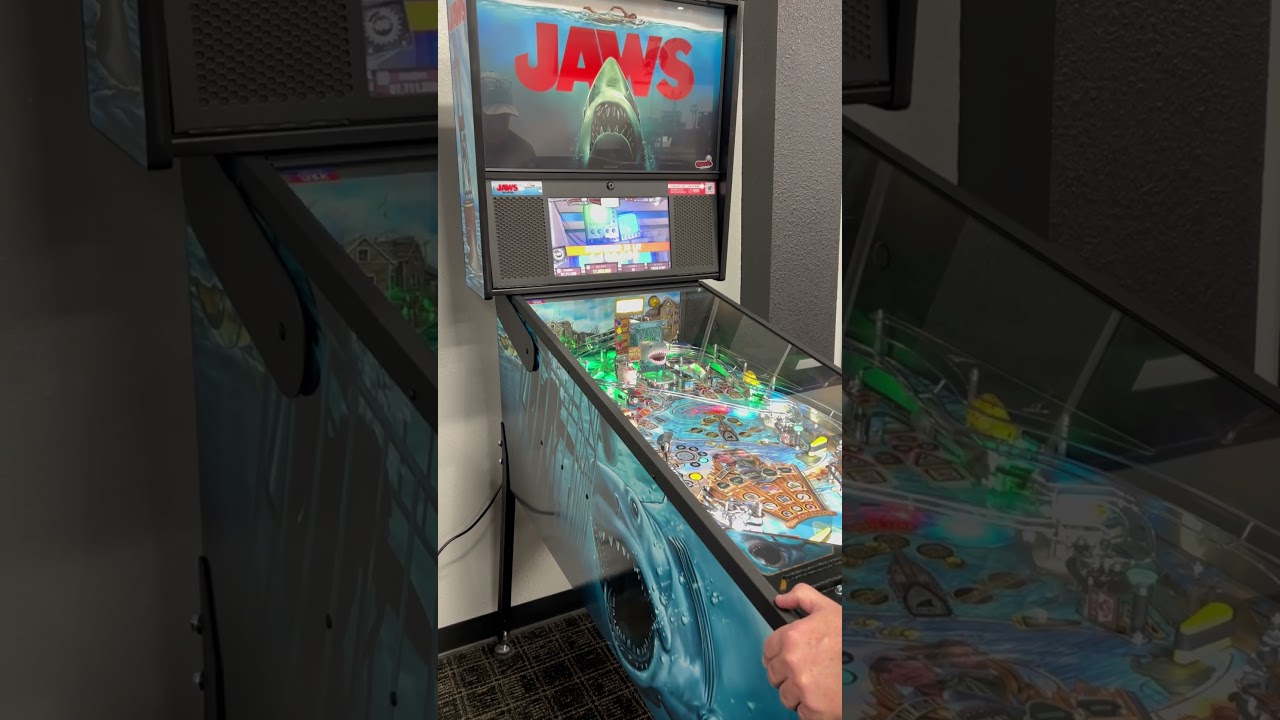Got a chance to play Stern&rsquo;s new Jaws Pro Pinball machine yesterday. #pinball #sternpinball