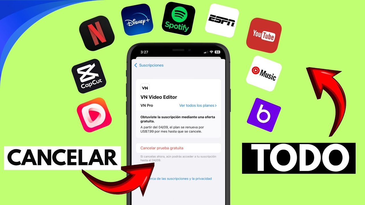 Como CANCELAR SUSCRIPCIONES en IPHONE ✅️ (De cualquier Aplicaci&oacute;n)