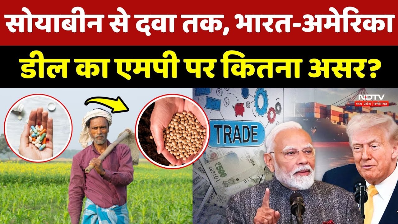 India-US Trade Deal: Soybean से Medicine तक... MP पर कितना असर? Farmers | Textiles | Top News