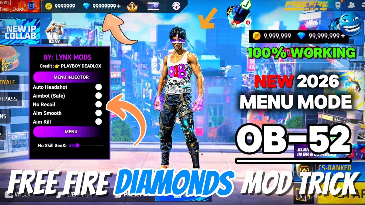 FREE FIRE NEW MOD MENU🔥|| FREE FIRE NEW UNLIMITED DIAMOND HACK💎&nbsp;||&nbsp;MOD&nbsp;MENU APK&nbsp;2026