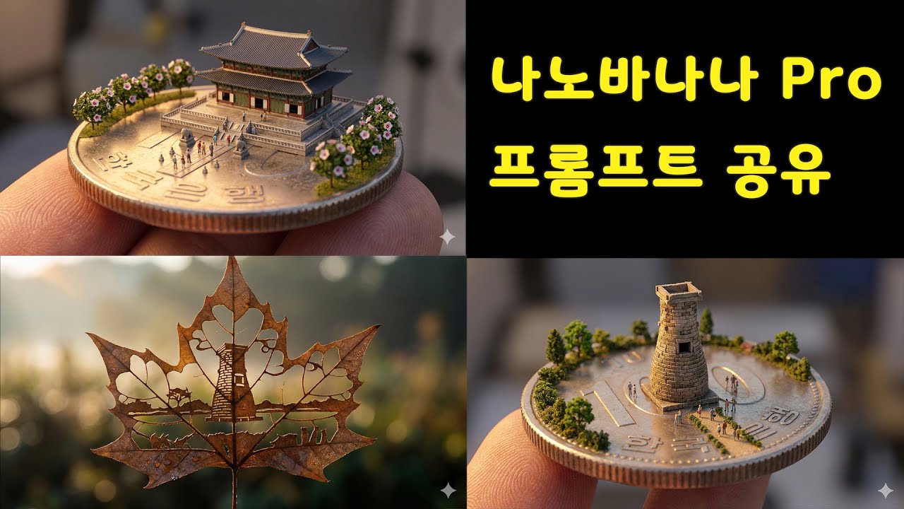 나노바나나로 동전 미니어처 만들기(프롬프트 공유)