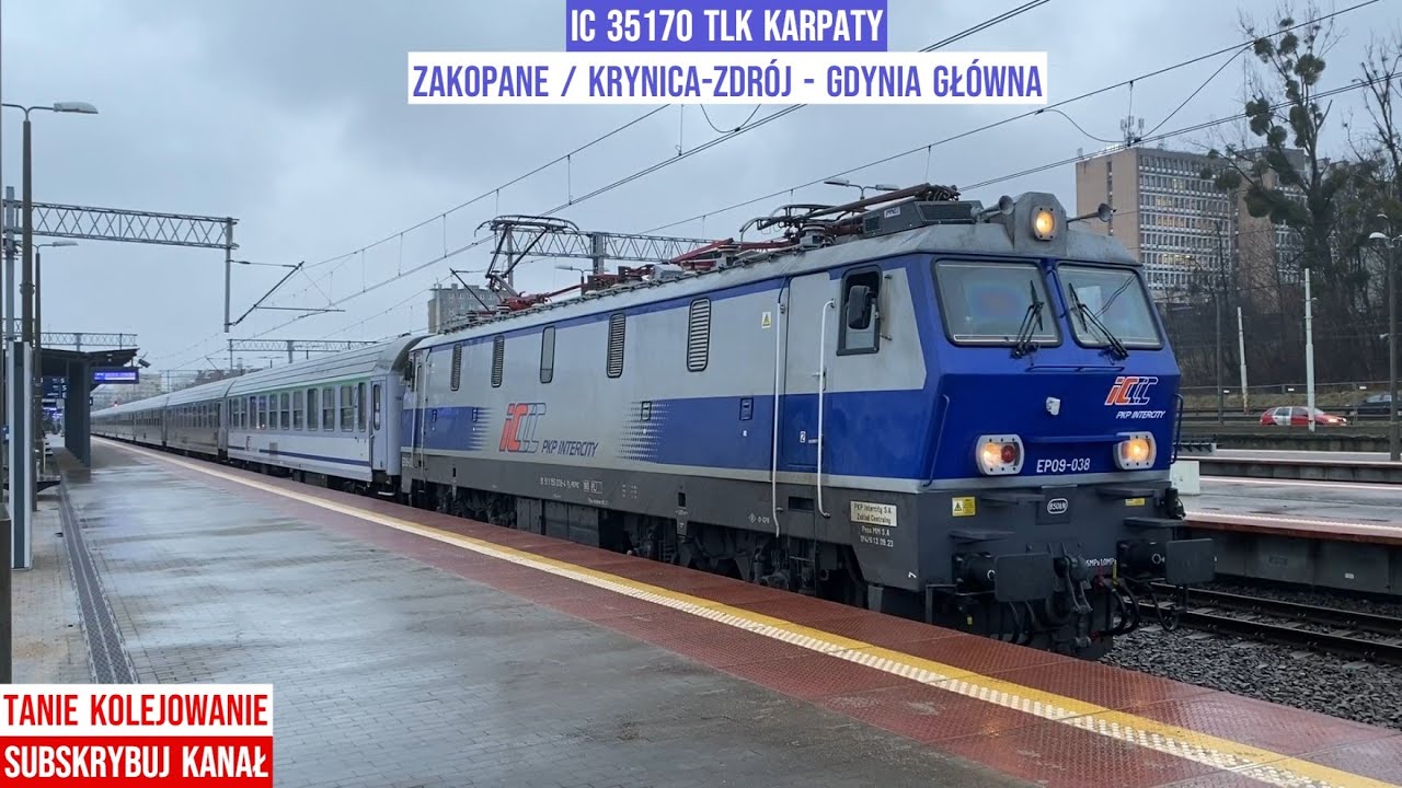 Pociąg Train Zug  IC 35170 TLK KARPATY Zakopane / Krynica-Zdrój - Kraków Główny - Gdynia Główna