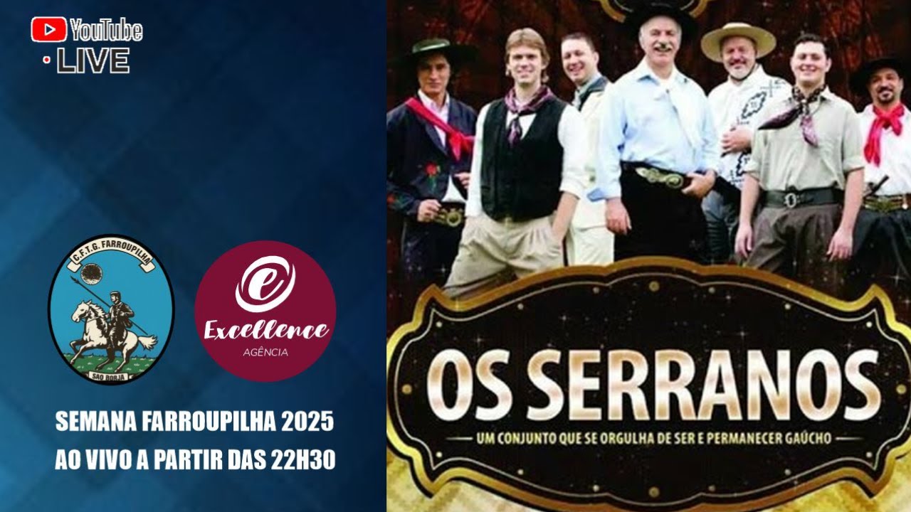 Live com Os Serranos | CFTG Farroupilha - Semana Farroupilha 2025 | São Borja-RS