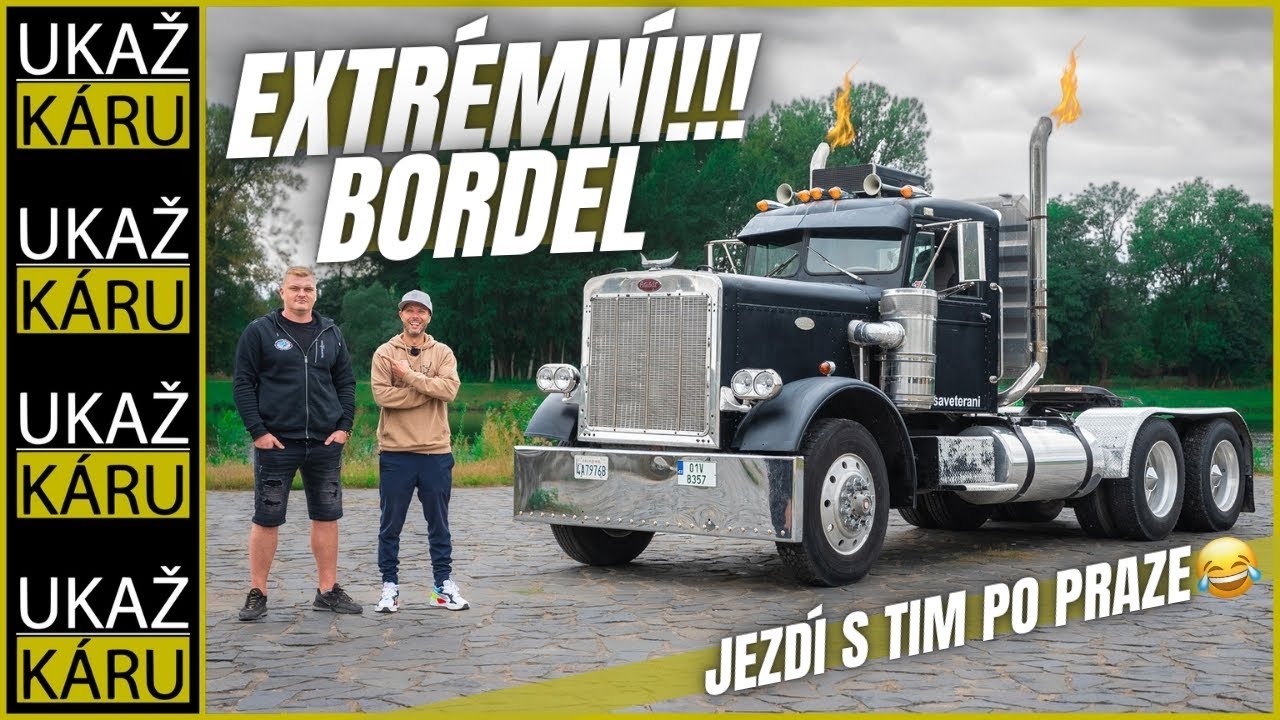 4K | BRUTÁLNÍ DVOUTAKTNÍ TAHAČ | PETERBILT 359 A DAY CAB